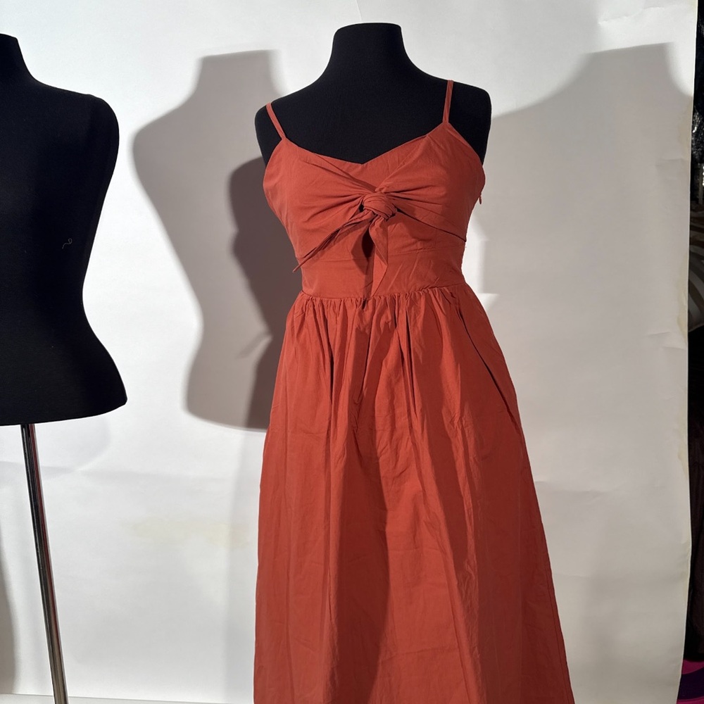 Elegant Rust Orange Women's Dress